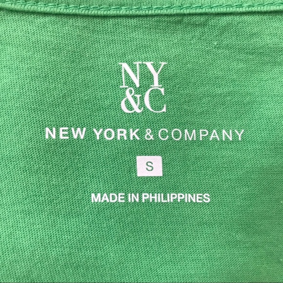 New York & Company Lime Green Eyelet Overlay Tank - Picture 6 of 8